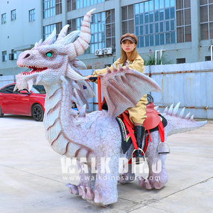 Robot Dinosaurio Andador Zigong Grey Western Scooter Ride con Control Remoto para Uso Comercial en Interiores y Aeropuertos, Capacidad de 150 kg - Product Image 2