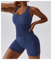 Haute Élastique Beauté Dos Fitness Une Pièce Combinaison Sans Couture Serré Scrunch Dos Gym Sports Yoga Body