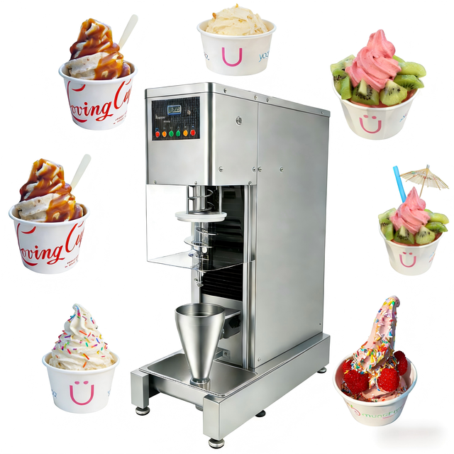 Stainless Steel 304 Ice Cream Maker with Fruit & Milk Flavors High Productivity Frozen Yogurt Maker for Fully Homemade Ice Cream