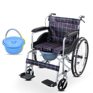 รถเข็นวีลแชร์พับได้ อลูมิเนียมอัลลอยด์ น้ำหนักเบา ราคาประหยัด แบบไฟฟ้าและแบบธรรมดา สำหรับผู้สูงอายุ - Product Image 1
