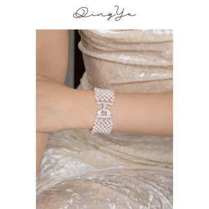 WENCHI สร้อยข้อมือไข่มุกแท้ 450 กรัม หลายชั้น - Product Image 6