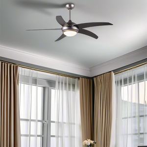 Ventilador de Techo Negro BLDC con Lámpara, 5 Aspas de ABS, Moderno, con Luz y Control Remoto, Venta al Por Mayor de Fábrica - Product Image 4