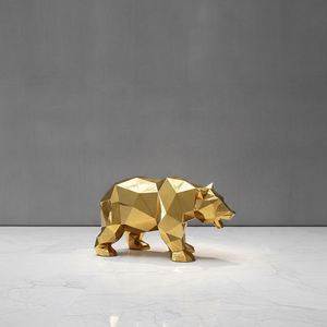Escultura de Oso de Acero Inoxidable Dorado para Decoración de Jardín, Diseño Moderno y Personalizado con Técnica 3D y Titanio - Product Image 3