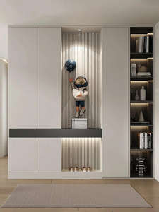 Meuble à chaussures JINGSHUN ultra-fin en bois moderne, certifié CE, réglable, anti-poussière, rangement personnalisé pour la maison - Product Image 4