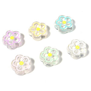 Acrílico dibujos animados Animal estrella corazón DIY lazos para el cabello teléfono móvil cadena joyería cuentas sueltas - Product Image 1