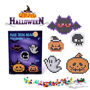 Kit de Cuentas Fusibles <span class=keywords><strong>Hama</strong></span> para Manualidades de <span class=keywords><strong>Halloween</strong></span>, Coloridas y Lindas, Juguetes Educativos para Niños, para Crear con Cuentas Perler - Product Image 1