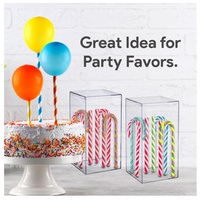 Boîtes à bonbons carrées en acrylique - Ensemble de 3 présentoirs transparents polis pour fêtes, Noël, publicité et vente au détail