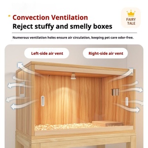 Yalıtımlı, Kolay Temizlenen Büyük Ahşap Civciv Kafesi (Bıldırcın Civcivleri, Hamsterler İçin) Çoklu Boyutlarda - Product Image 2