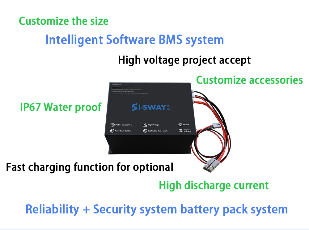 Smart BMS APP 6000 cycles grade A Customized DIY Portable Waterproof Lithium Battery Pack 24V 36V 48V 72V Battery for Golf Cart