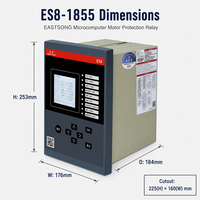 Relais de protection moteur EastSong pour appareillage MCC, double Ethernet RS485 Modbus RTU/IEC61850, triphasé, protection contre les surintensités et les surcharges, configuration étoile