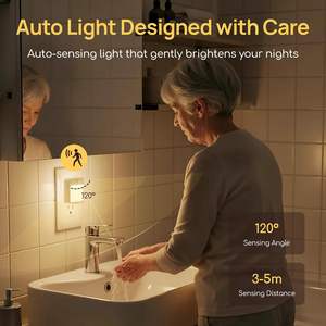 EU US UK Plug LED Motion <b>Sensor</b> <b>Night</b> <b>Lights</b> Living Room Auto Dusk Dawn Dimmable Wireless Cabinet Lamp Warm White Decor - Product Image 4