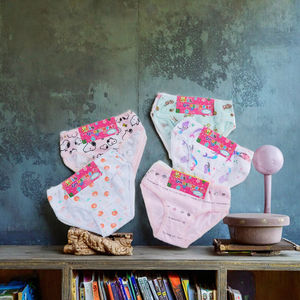 <span class=keywords><strong>Culotte</strong></span> en coton de haute qualité pour filles Adorable dessin animé imprimé Hipster Style XL taille confort quotidien sous-vêtements teint uni - Product Image 3