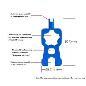 Outils de démontage et d'installation de vélo RIDERACE <span class=keywords><strong>4</strong></span> <span class=keywords><strong>en</strong></span> <span class=keywords><strong>1</strong></span>, clé à valve multifonctionnelle, <span class=keywords><strong>outil</strong></span> de valve Schrader/Presta pour vélo de montagne - Product Image 4