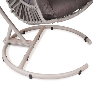 Fauteuil <span class=keywords><strong>suspendu</strong></span> œuf de luxe en rotin pour extérieur, siège balançoire moderne en osier pour jardin et terrasse - Product Image 4