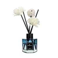 Best-seller Vente en gros 50ml d'huile essentielle d'aromathérapie sans flamme, bouteille hexagonale dégradée avec diffuseur à roseaux, désodorisant pour voiture
