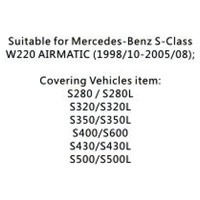 Nouvel amortisseur pneumatique 1998-2005 W220, suspension pneumatique, arrière gauche/droite pour Benz AIRMATIC 4MATIC, adaptable à tous les véhicules