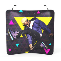 Support de bannière photographique incurvé en tissu tendu, murs extensibles et murs en tissu imprimés sur mesure pour expositions et événements