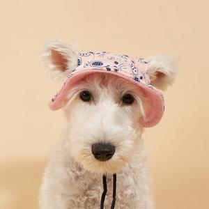 Verão Nova Malha Pano Respirável Pet Hat Outdoor Sunblock Hat Dog Rodada Princesa Hat - Product Image 6