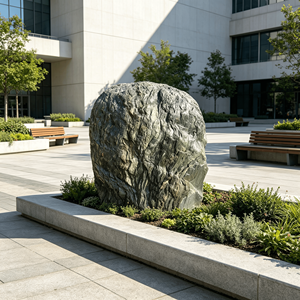 Pierre naturelle verte, roche paysagère, granit vert, roche décorative pour jardin extérieur, roche durable, élément de jardin vertical - Product Image 5