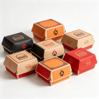 Boîtes à Hamburger en Carton Ondulé Jetables pour Plats à Emporter, Emballage de Snacks Personnalisable avec Logo – Vente en Gros Usine