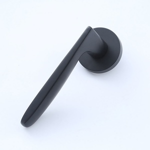 Diseño moderno Buenos materiales Interior mate negro oro puertas de madera Tirador de poste de aluminio cerraduras para casas Gabinete manejo - Product Image 1