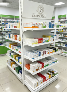 Factory Custom <strong>White</strong> Metal Retail Display <strong>Shelf</strong> Commercial Supermarket Shelving <strong>Unit</strong> for Convenience &amp; Chocolate Shop - Product Image 4