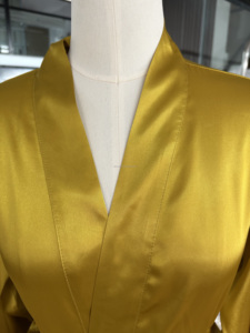 Lussuoso Vestaglia da Donna in Raso di Seta di Alta Qualità, Abito da Sposa, Vestaglia da Spa, Accappatoio con Tasche, Vestito da Sposa e Damigella, Camicia da Notte - Product Image 4