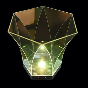 Cubo de Hielo LED Hexagonal de Plástico PS, Irrompible, RGB, de 5L, para Champán, Cerveza y Vino - Product Image 1