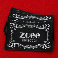 Étiquettes tissées en taffetas économiques et originales, logo personnalisé pour les vêtements