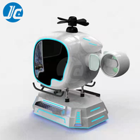 Simulateur de vol VR d'hélicoptère et d'avion en intérieur pour gagner de l'argent, avec joystick et cockpit - Construction métallique pour parcs d'aventure
