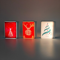 Aimant de réfrigérateur magnétique de Noël personnalisé, Père Noël, bonhomme de neige, autocollant pour réfrigérateur pour la décoration des fêtes