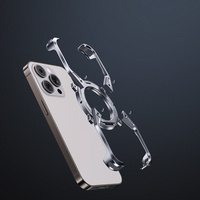 Coques de protection pour iPhone 16 16 Pro Max, produits en dropshipping, coque de téléphone avec cadre métallique et support, antichoc, ultra-fine