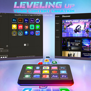 <span class=keywords><strong>Fifine</strong></span> <span class=keywords><strong>ampligame</strong></span> D6คีย์บอร์ดเกม RGB ขนาดเล็ก15-LCD คอนโทรลเลอร์ Visual FPS ปรับแต่งได้เดสก์ท็อปสตูดิโอ - Product Image 3