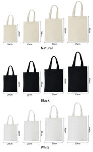 Sac fourre-tout en toile de coton de couleur unie personnalisable imprimé Sac à main en toile Sac à bandoulière en toile simple Sac à provisions - Product Image 6