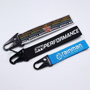 Dragonne personnalisée en nylon brodé, porte-clés tissé avec mousqueton, boucle en sangle, support de clés suspendu, porte-clés sport - Product Image 2