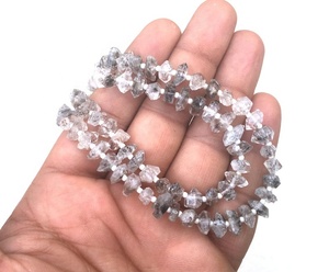 Alta calidad 11,5 "hebra larga Natural Herkimer diamante cuarzo forma desigual áspera joyería genuina de alta calidad - Product Image 1