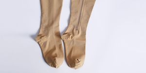 <span class=keywords><strong>Precio</strong></span> de fábrica 20-30mmHg tejer Nylon venas varicosas calcetines cremallera muslo calcetines de alta compresión <span class=keywords><strong>medias</strong></span> con silicona - Product Image 6