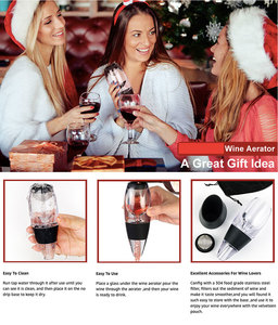 Nhà máy trực tiếp sang trọng phụ kiện rượu vang như vật liệu ma thuật pourer Spout Bộ lọc không khí sục khí Lọc <span class=keywords><strong>Decanter</strong></span> - Product Image 4