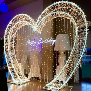 large outdoor Christmas decorations motif lights heart shape arch door commercial Chinese light festival lantern