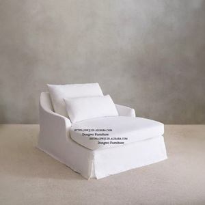 Nordic Wabi Sabi linnen stof eenpersoonsbank stoel nobele concubine stoel ligstoel volledig los en gewassen - Product Image 5