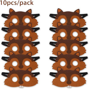 Máscara de Animais de Feltro para Crianças para Festa de Páscoa, Fantasia de Animal para Aniversário, Esquilo, Leão, Guaxinim, Jacaré - Product Image 2