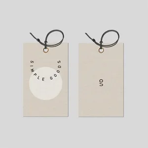 Custom Logo Gedrukt Gratis Ontwerp Hang Tag Luxe Papier Swing Tags Voor Kleding