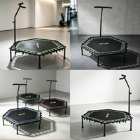 Venta Directa de Fábrica, Mini Trampolín de Gimnasia para Interiores, de Acero y PP, con Barandilla Ajustable