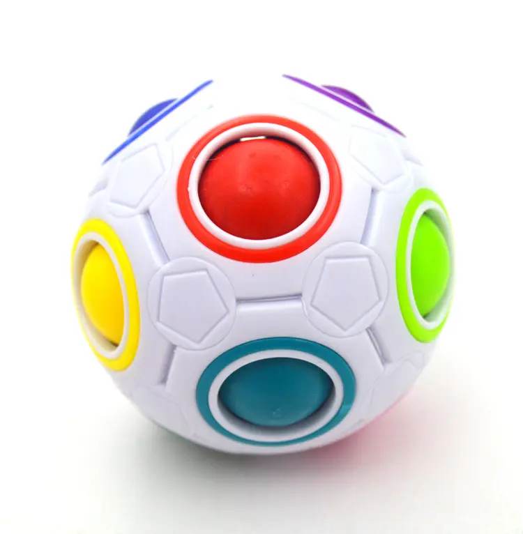 Mainan teka-teki anak-anak, bola ajaib kubus Alien sepak bola halus pereda stres