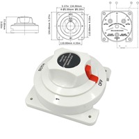 Interruptor de apagado de batería de alta potencia de 12-36V, interruptor selector de protección, aislador de batería doble para yate RV