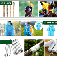 Kit de voyage, outil de survie d'urgence, équipement multifonctionnel de camping et de randonnée, étui rigide OEM