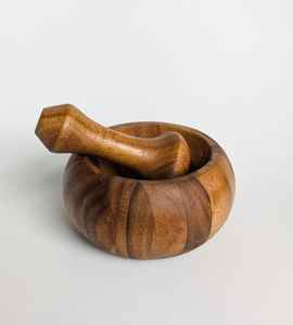 Juego de mortero de madera duradero para ajo y especias, herramienta de cocina hecha a mano de HUMAYUN WORLD CRAFTS a precio mayorista - Product Image 1