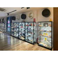 Shisha Shop Design Tabacing Store Showcase Dispensary Vitrine en verre Affichage de cigares Vitrine en verre Présentoirs en verre Smoke Shop