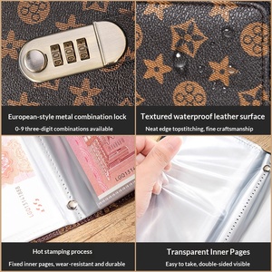 Dompet Buku Catatan A6 dengan Kunci Sandi, Kapasitas Besar, Hadiah Baru 2026, Tempat Penyimpanan Laptop - Product Image 3