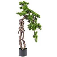 Grand arbre artificiel réaliste en pin bonsai de 120 cm (4 pieds), écologique, résistant aux UV, pour décoration intérieure/extérieure, salon, bureau
